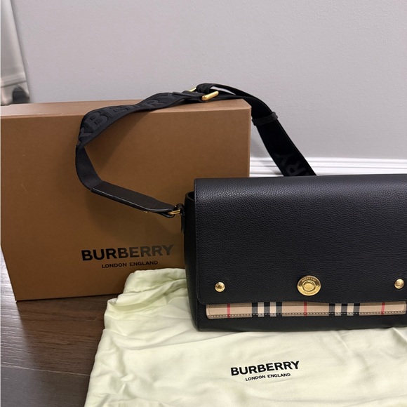 Burberry Black and Beige Crossbody Bag - Picture 1 of 8